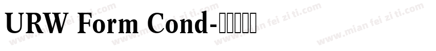 URW Form Cond字体转换